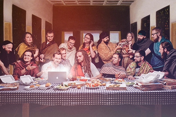 Teamfoto 2020: das letzte Abendmahl Teamfoto 2023